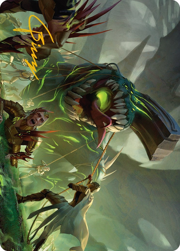 Image for Noxious Assault Art Card (Gold-Stamped Signature) (Art Series: Phyrexia: All Will Be One) (41) - Magic: The Gathering