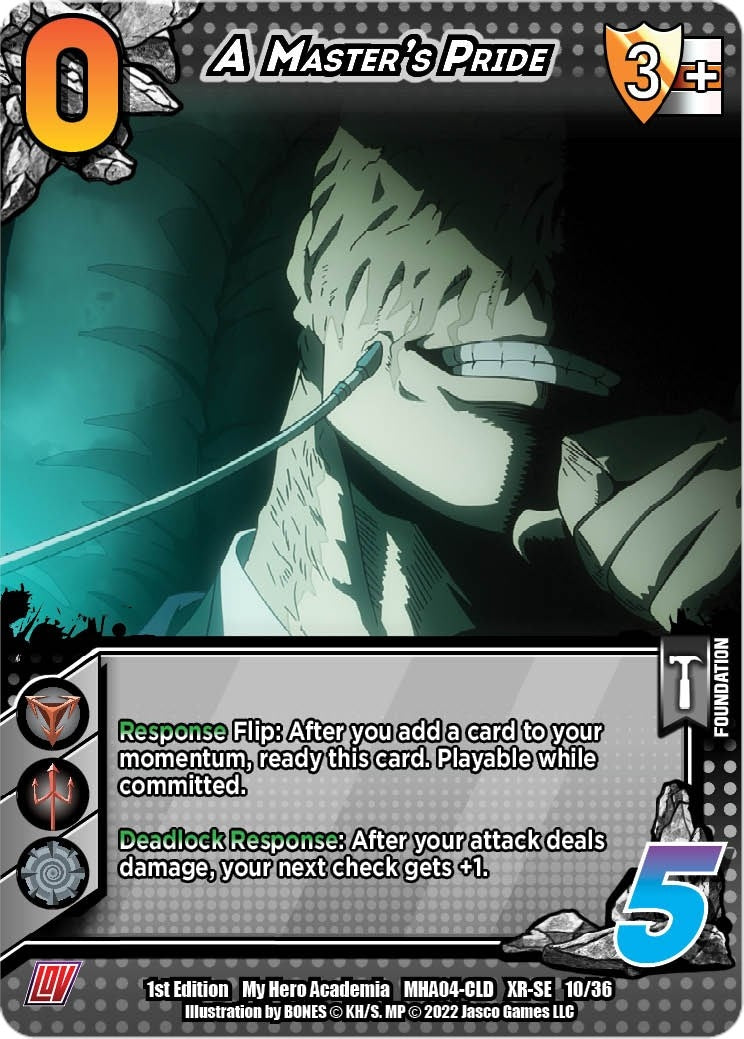 Image for A Master's Pride (XR) (UniVersus: My Hero Academia: League of Villains) (10/36) - UniVersus
