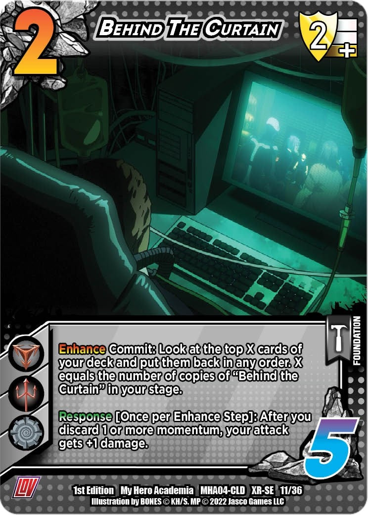 Image for Behind the Curtain (XR) (UniVersus: My Hero Academia: League of Villains) (11/36) - UniVersus