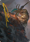 Image for Against All Odds Art Card (Gold-Stamped Signature) (Art Series: Phyrexia: All Will Be One) (1) - Magic: The Gathering