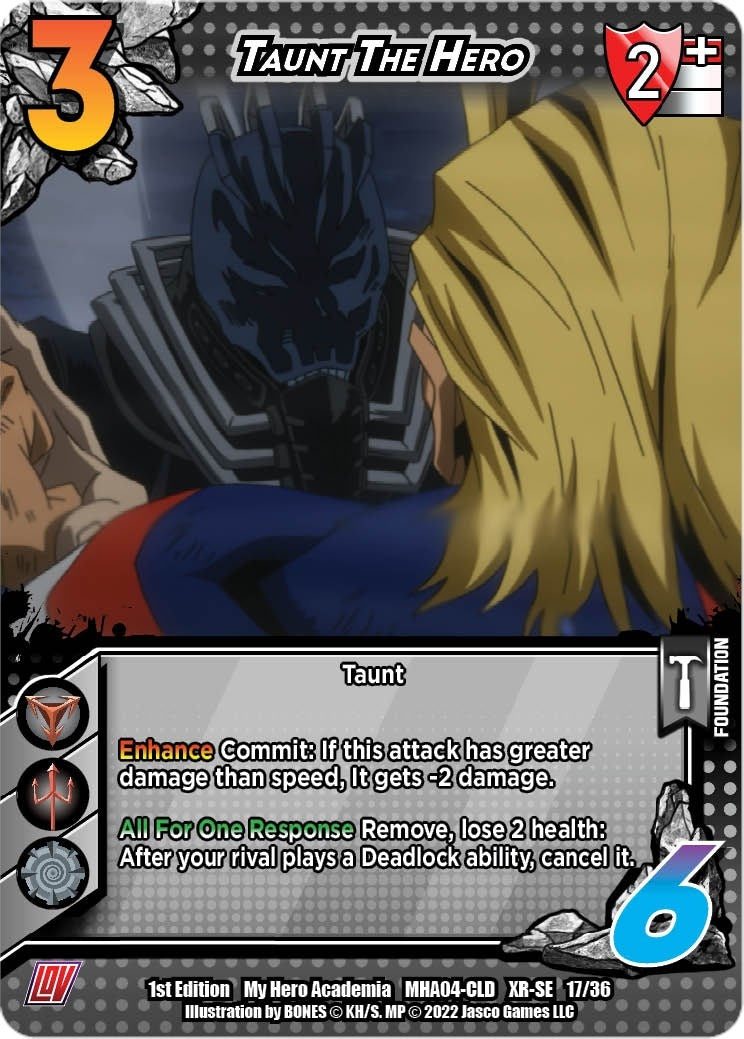 Image for Taunt the Hero (XR) (UniVersus: My Hero Academia: League of Villains) (17/36) - UniVersus