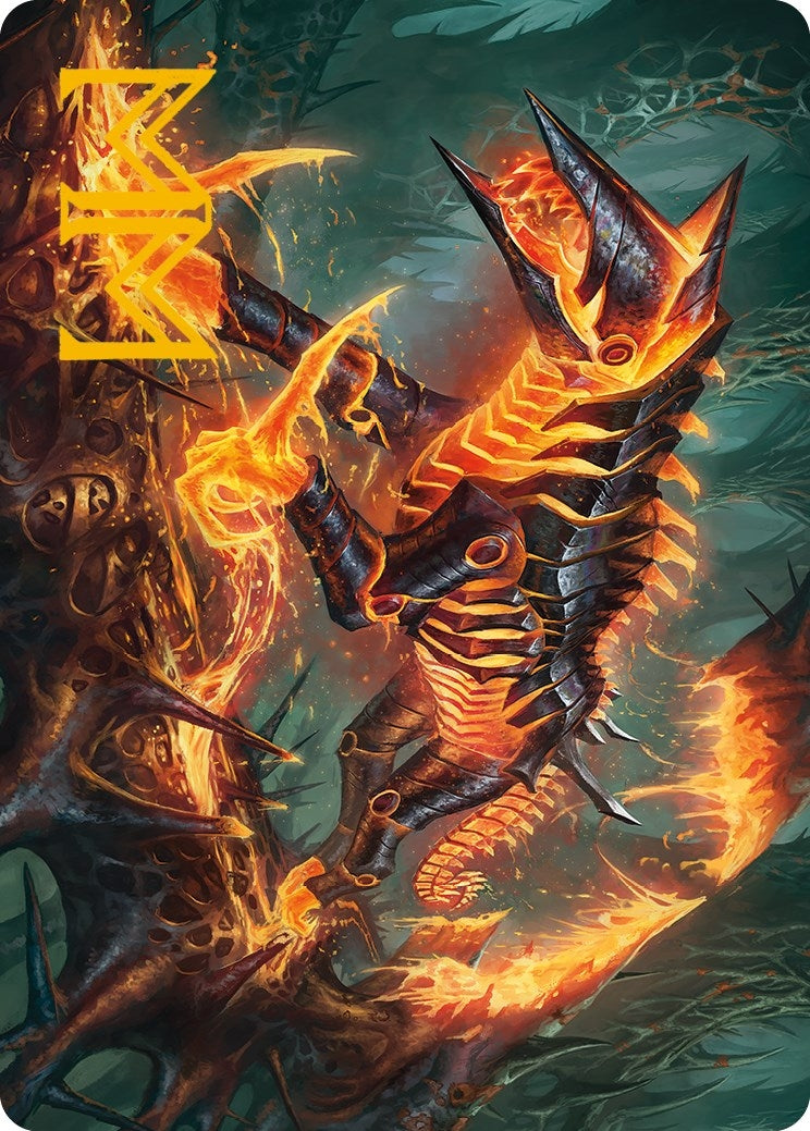 Image for Kuldotha Cackler Art Card (Gold-Stamped Signature) (Art Series: Phyrexia: All Will Be One) (32) - Magic: The Gathering