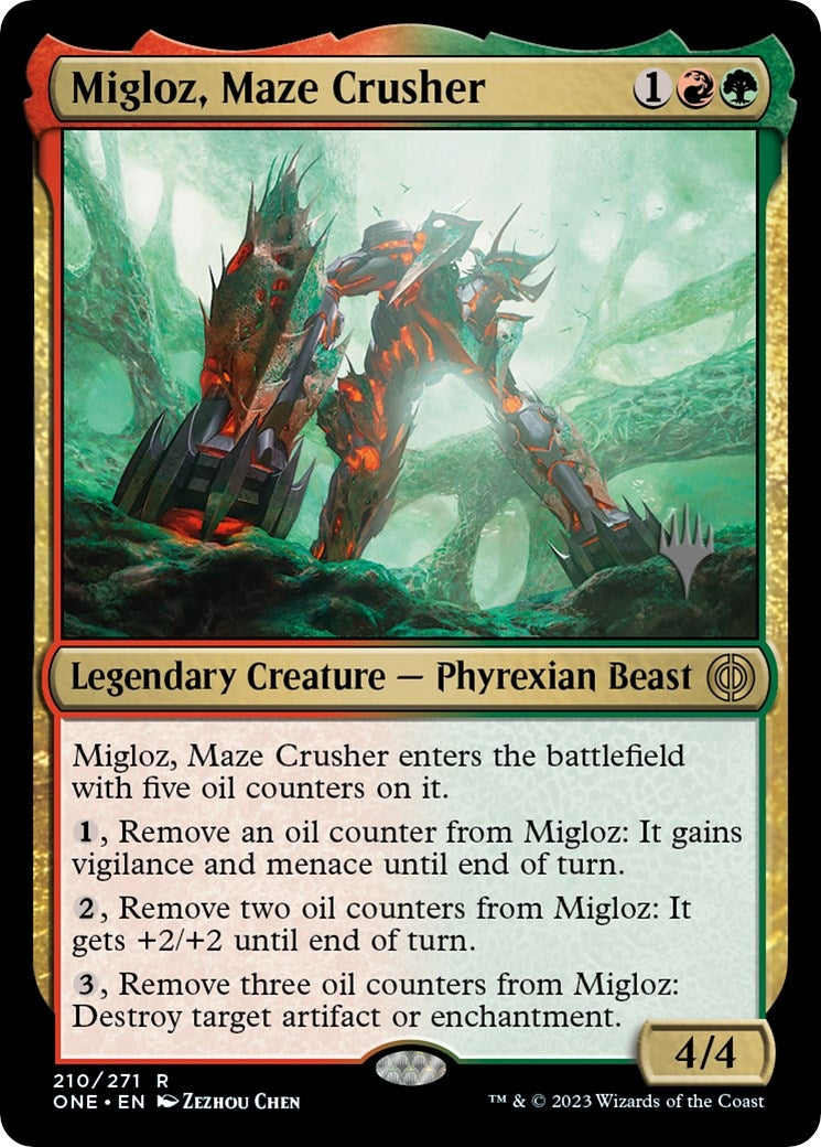 Image for Migloz, Maze Crusher (Promo Pack: Phyrexia: All Will Be One) (210) - Magic: The Gathering