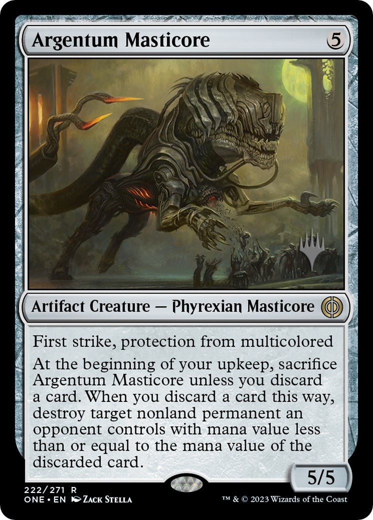 Image for Argentum Masticore (Promo Pack: Phyrexia: All Will Be One) (222) - Magic: The Gathering