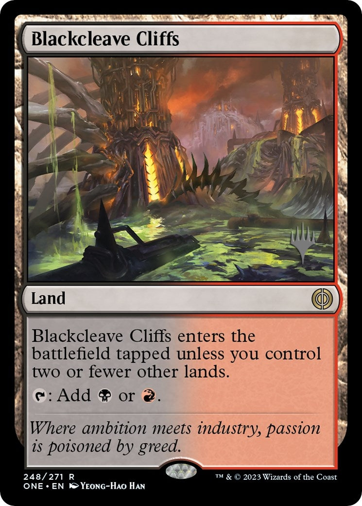 Image for Blackcleave Cliffs (Promo Pack: Phyrexia: All Will Be One) (248) - Magic: The Gathering