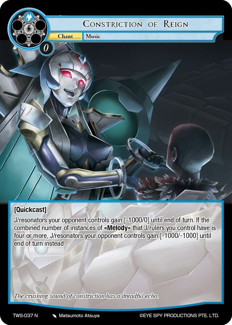 Image for Constriction of Reign (The War of the Suns) (TWS-037 N) - Force of Will