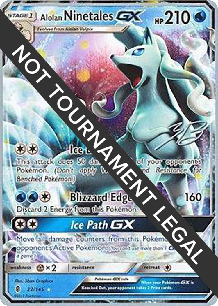 Image for Alolan Ninetales GX - 2017 (Zachary Bokhari) (World Championship Decks) (22/145) - Pokemon