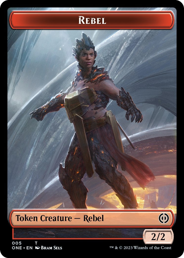 Image for Rebel // Drone Double-sided Token (Phyrexia: All Will Be One) - Magic: The Gathering