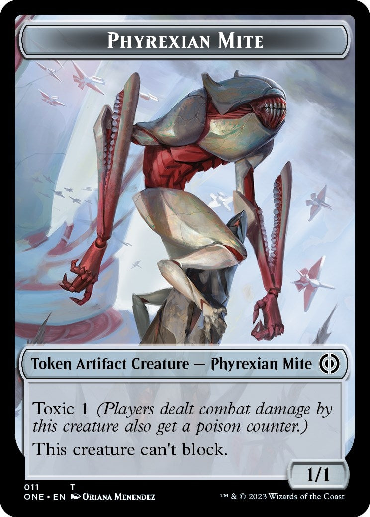 Image for Phyrexian Mite (011) // Phyrexian Mite (012) Double-sided Token (Phyrexia: All Will Be One) - Magic: The Gathering