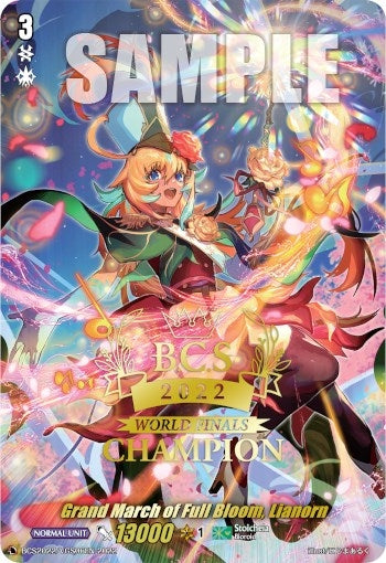 Image for Grand March of Full Bloom, Lianorn (World Finals Champion 2022) (Bushiroad Event Cards) (BCS2022/VGS06EN) - Cardfight Vanguard
