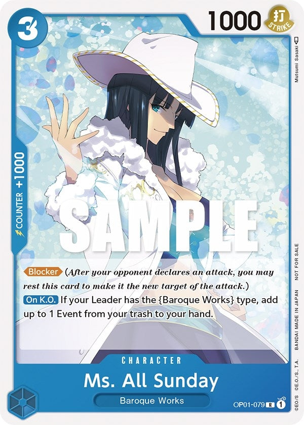 Image for Ms. All Sunday (Promotion Pack 2023) (One Piece Promotion Cards) (OP01-079) - One Piece Card Game