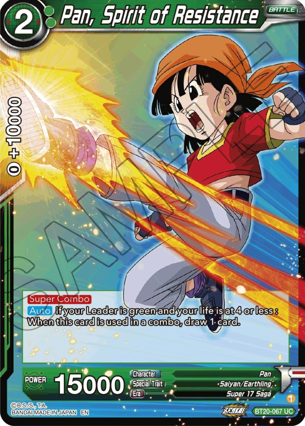 Image for Pan, Spirit of Resistance (Power Absorbed) (BT20-067) - Dragon Ball Super: Masters