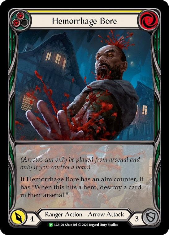 Image for Hemorrhage Bore (Yellow) - LGS120 (Flesh and Blood: Promo Cards) (LGS120) - Flesh and Blood TCG