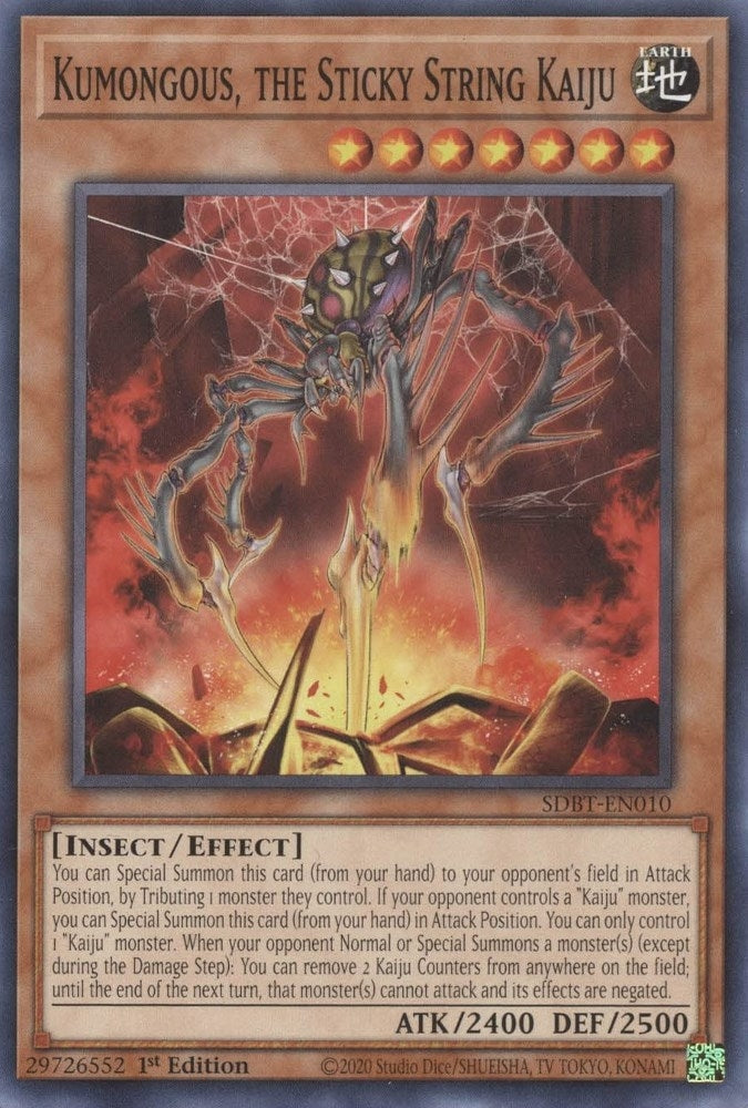 Image for Kumongous, the Sticky String Kaiju (Structure Deck: Beware of Traptrix) (SDBT-EN010) - YuGiOh