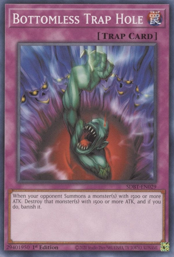 Image for Bottomless Trap Hole (Structure Deck: Beware of Traptrix) (SDBT-EN029) - YuGiOh