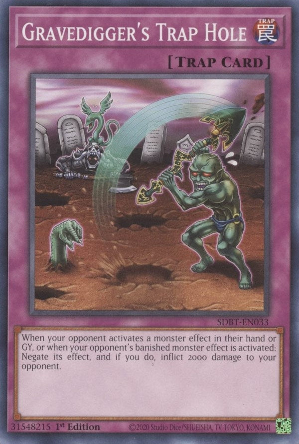 Image for Gravedigger's Trap Hole (Structure Deck: Beware of Traptrix) (SDBT-EN033) - YuGiOh