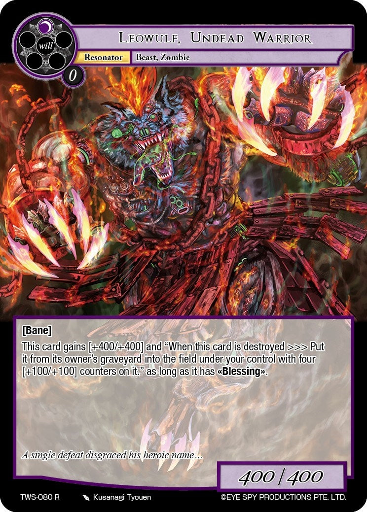 Image for Leowulf, Undead Warrior (The War of the Suns) (TWS-080 R) - Force of Will