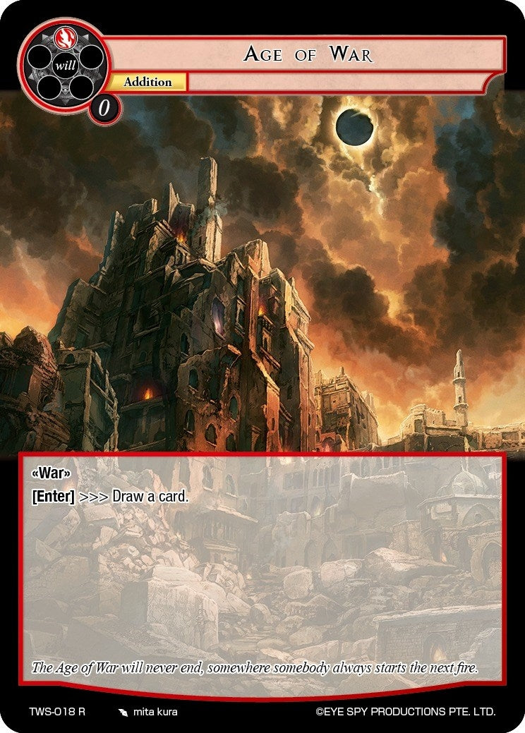 Image for Age of War (The War of the Suns) (TWS-018 R) - Force of Will