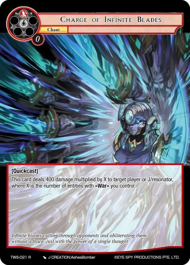 Image for Charge of Infinite Blades (The War of the Suns) (TWS-021 R) - Force of Will