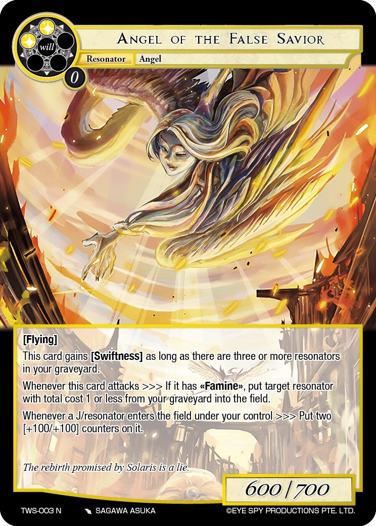 Image for Angel of the False Savior (The War of the Suns) (TWS-003 N) - Force of Will