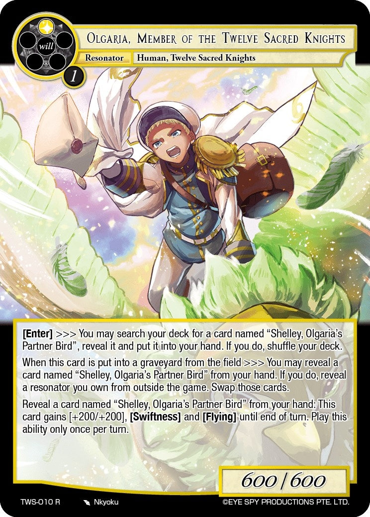 Image for Olgaria, Member of the Twelve Sacred Knights (The War of the Suns) (TWS-010 R) - Force of Will