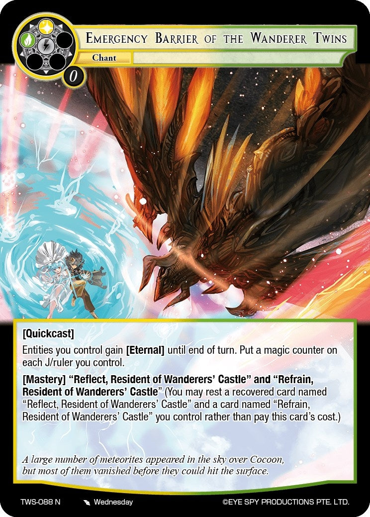 Image for Emergency Barrier of the Wanderer Twins (The War of the Suns) (TWS-088 N) - Force of Will