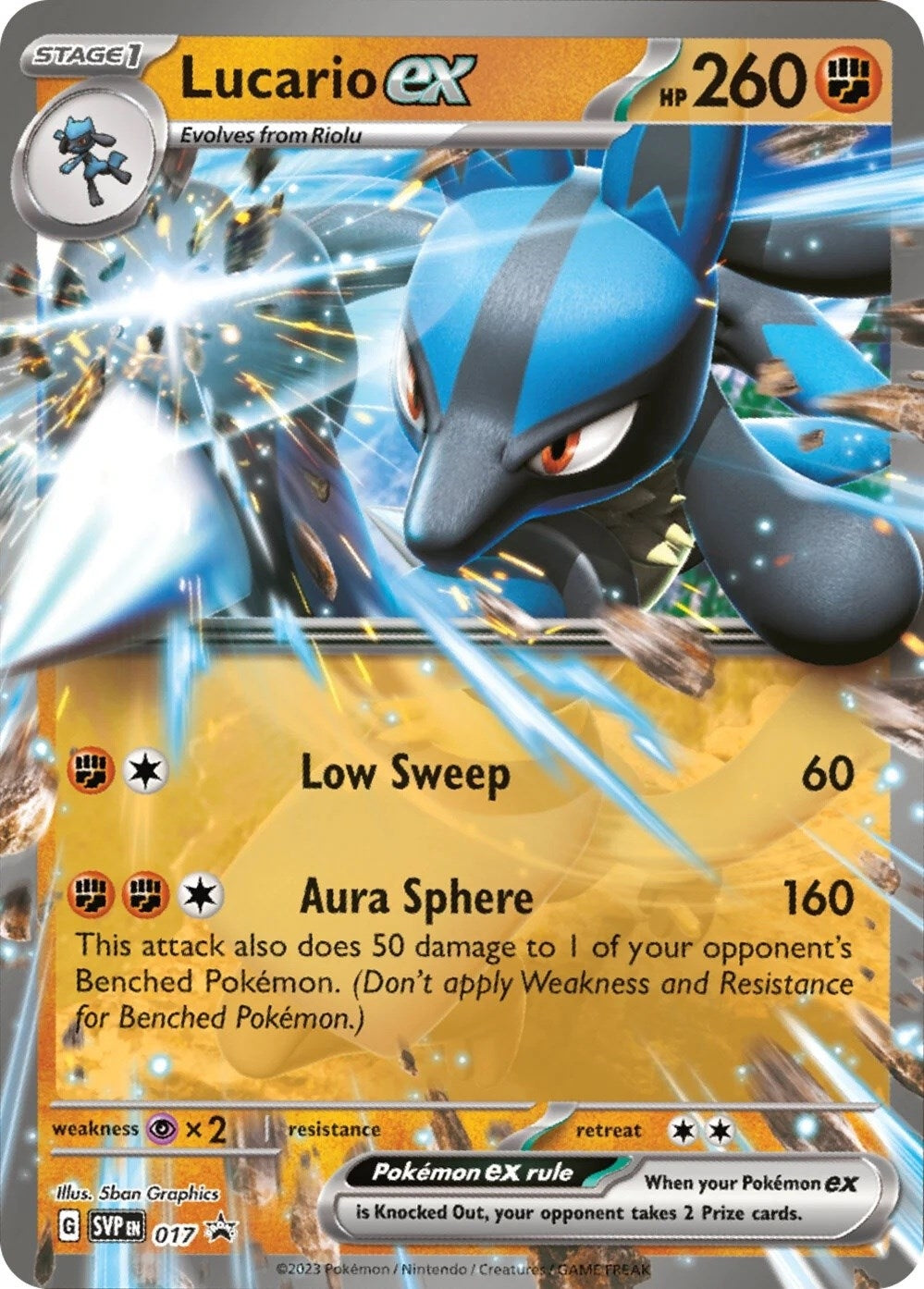 Image for Lucario ex - 017 (SV: Scarlet & Violet Promo Cards) (017) - Pokemon