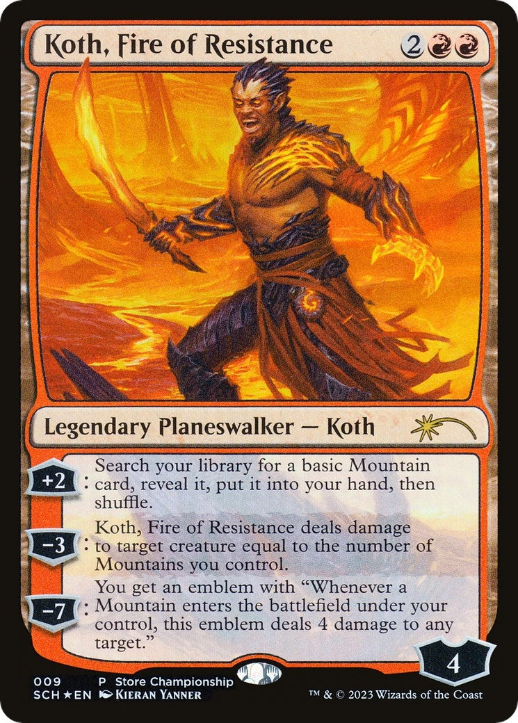 Image for Koth, Fire of Resistance (Game Day & Store Championship Promos) (9) - Magic: The Gathering