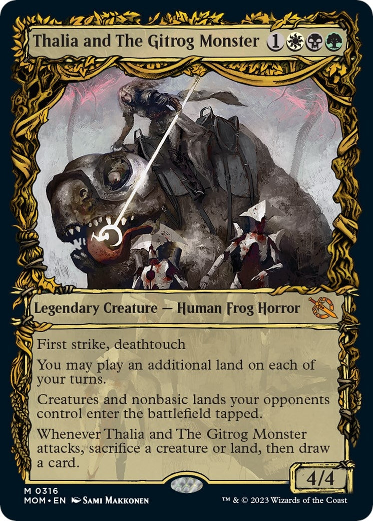 Image for Thalia and The Gitrog Monster (Showcase) (March of the Machine) (316) - Magic: The Gathering