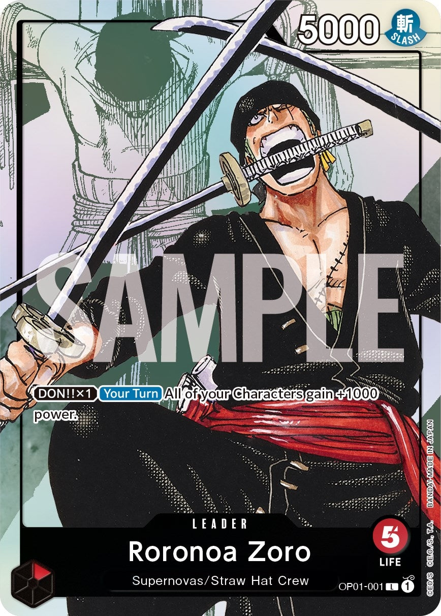 Image for Roronoa Zoro - OP01-001 (Alternate Art) (One Piece Promotion Cards) (OP01-001) - One Piece Card Game