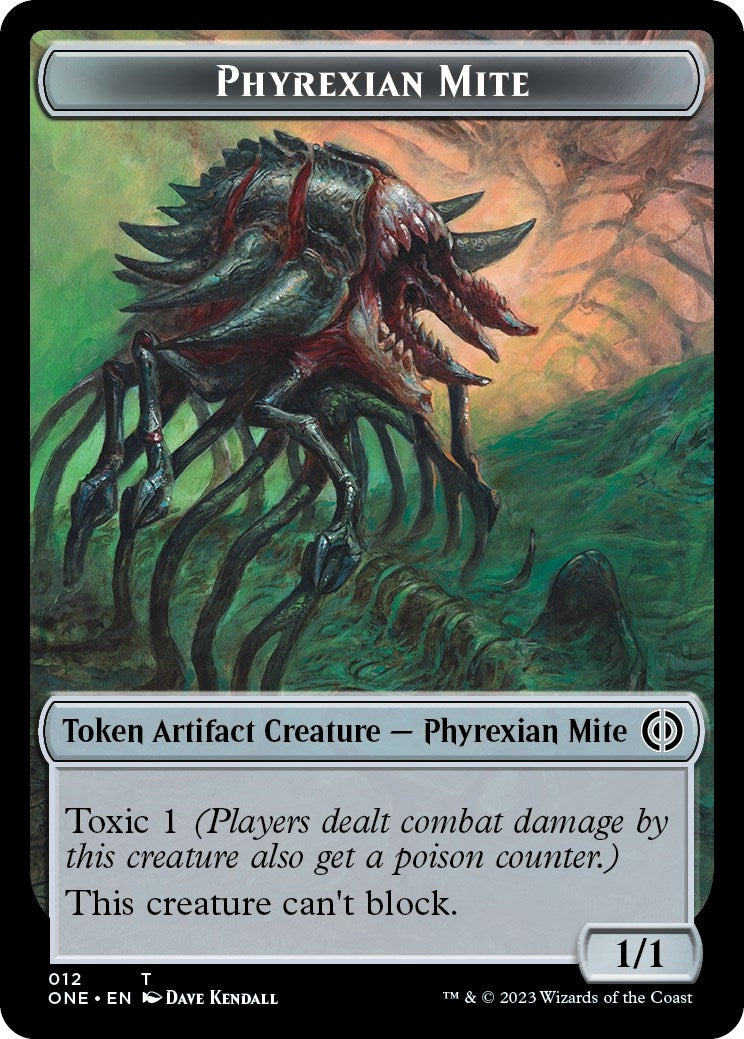 Image for Phyrexian Mite (012) // Cat Double-Sided Token (Phyrexia: All Will Be One) (12 // 1) - Magic: The Gathering