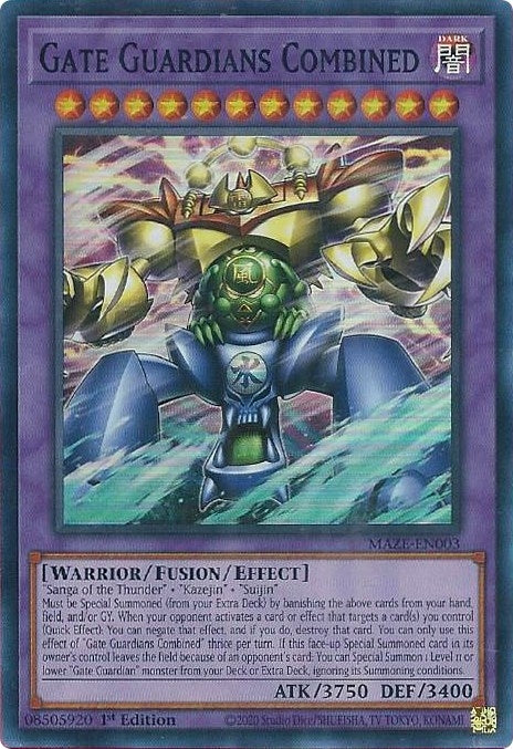 Image for Gate Guardians Combined (Maze of Memories) (MAZE-EN003) - YuGiOh