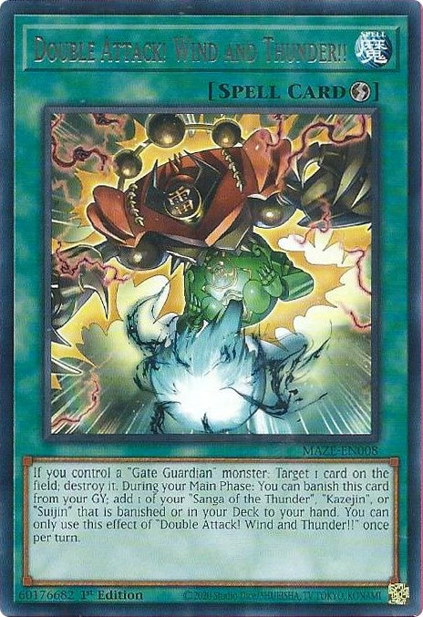 Image for Double Attack! Wind and Thunder!! (Maze of Memories) (MAZE-EN008) - YuGiOh