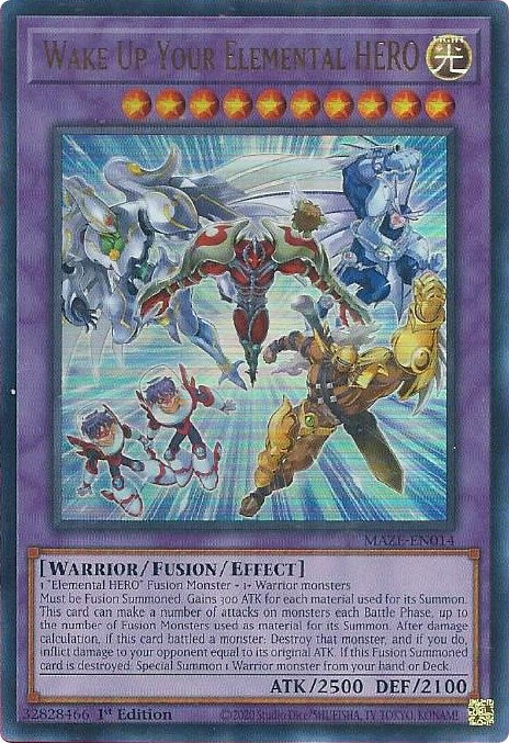 Image for Wake Up Your Elemental HERO (Maze of Memories) (MAZE-EN014) - YuGiOh