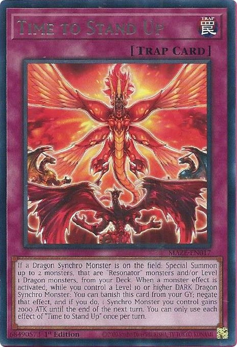 Image for Time to Stand Up (Maze of Memories) (MAZE-EN017) - YuGiOh