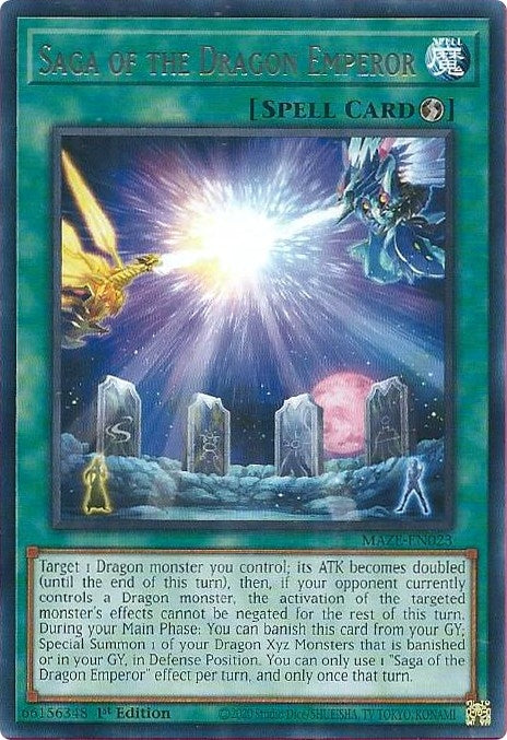Image for Saga of the Dragon Emperor (Maze of Memories) (MAZE-EN023) - YuGiOh