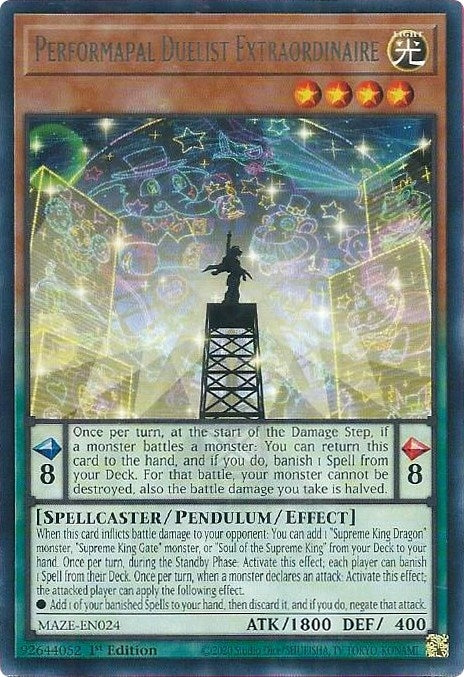 Image for Performapal Duelist Extraordinaire (Maze of Memories) (MAZE-EN024) - YuGiOh