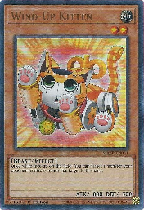 Image for Wind-Up Kitten (Maze of Memories) (MAZE-EN041) - YuGiOh