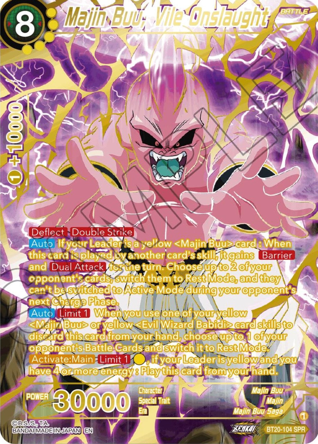 Image for Majin Buu, Vile Onslaught (SPR) (Power Absorbed) (BT20-104) - Dragon Ball Super: Masters