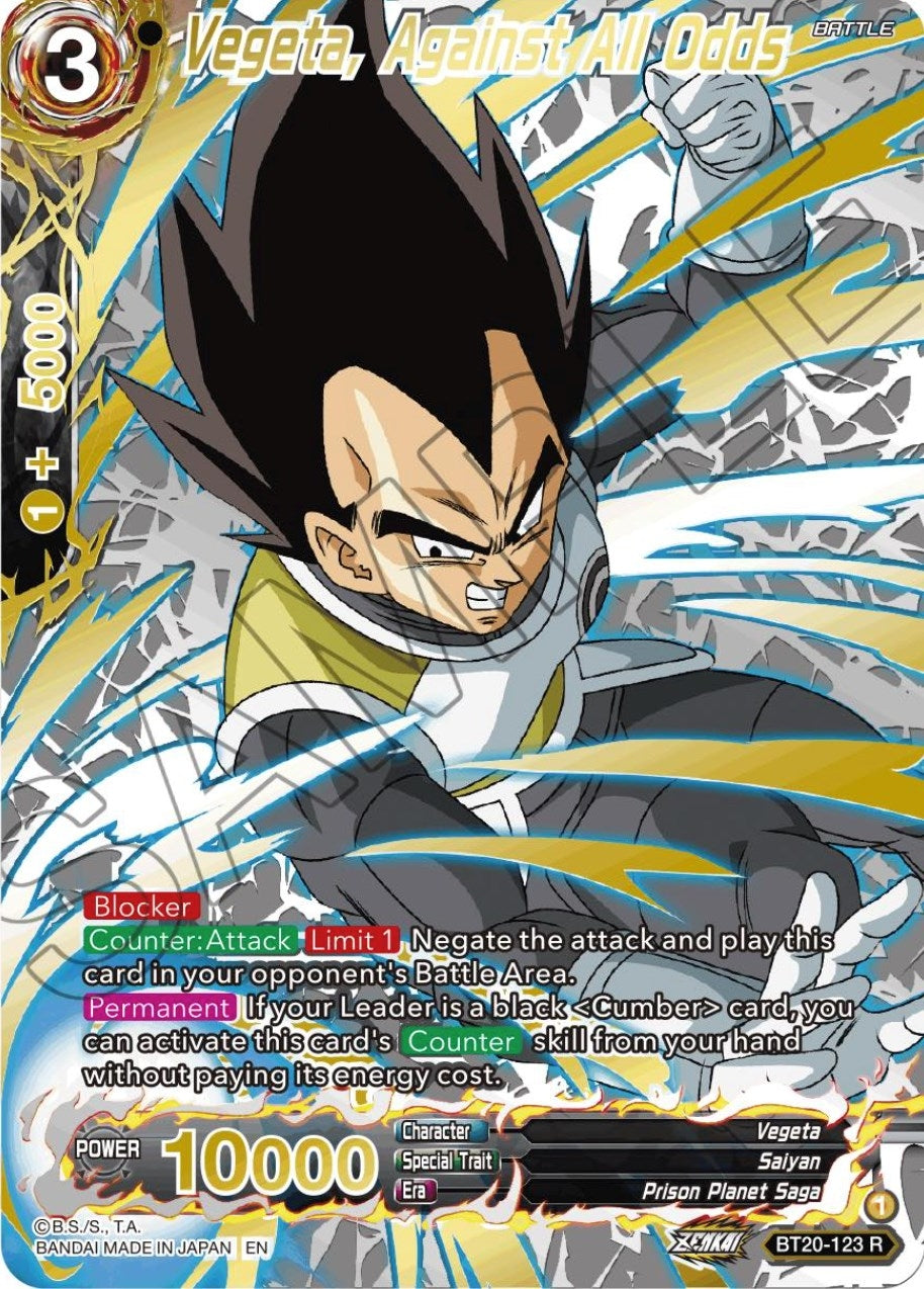 Image for Vegeta, Against All Odds (Gold-Stamped) (Power Absorbed) (BT20-123) - Dragon Ball Super: Masters