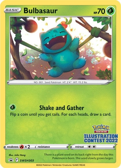 Image for Bulbasaur (Illustration Contest 2022) (SWSH: Sword & Shield Promo Cards) (SWSH303) - Pokemon