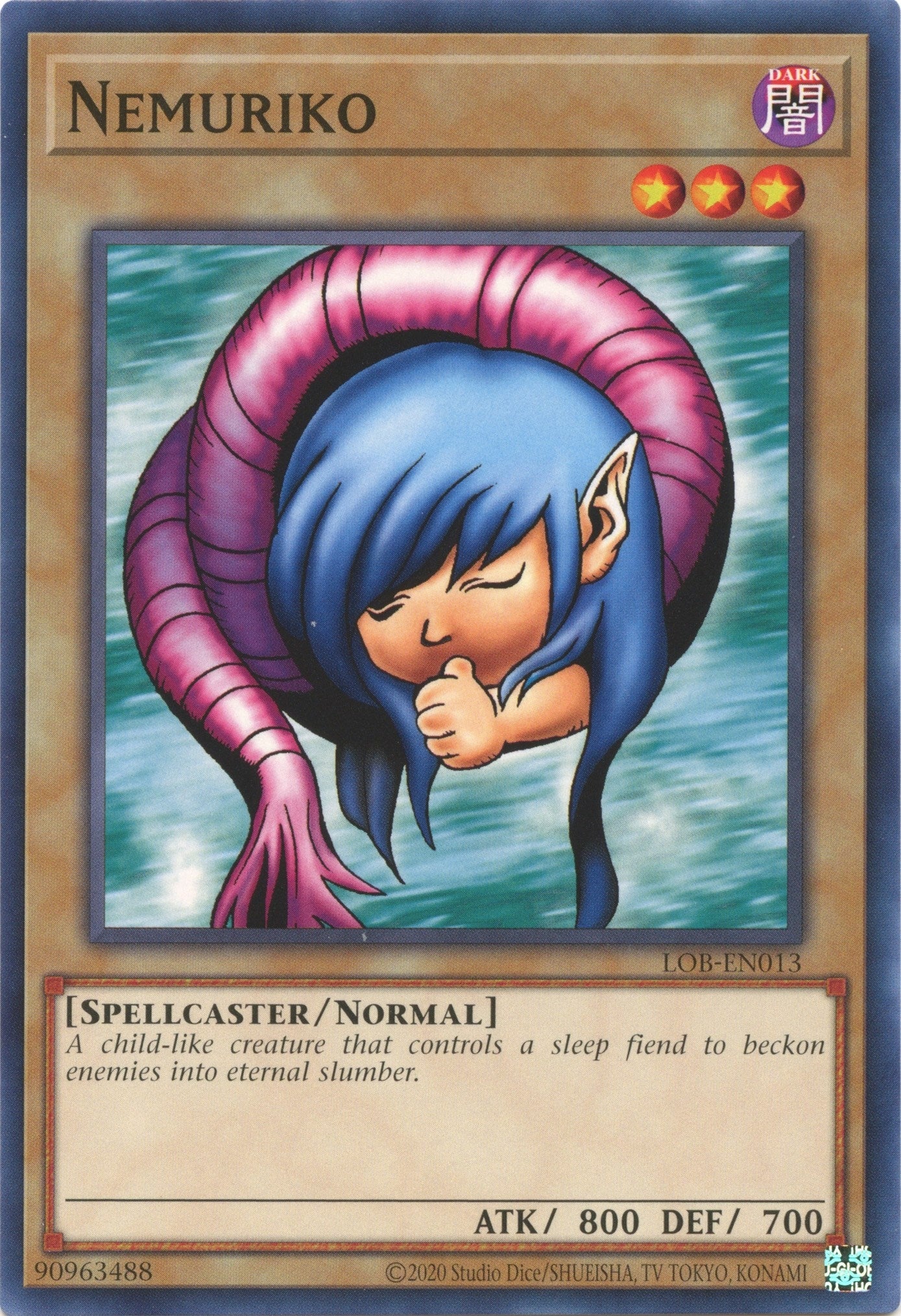 Image for Nemuriko (Legend of Blue Eyes White Dragon (25th Anniversary Edition)) (LOB-EN013) - YuGiOh