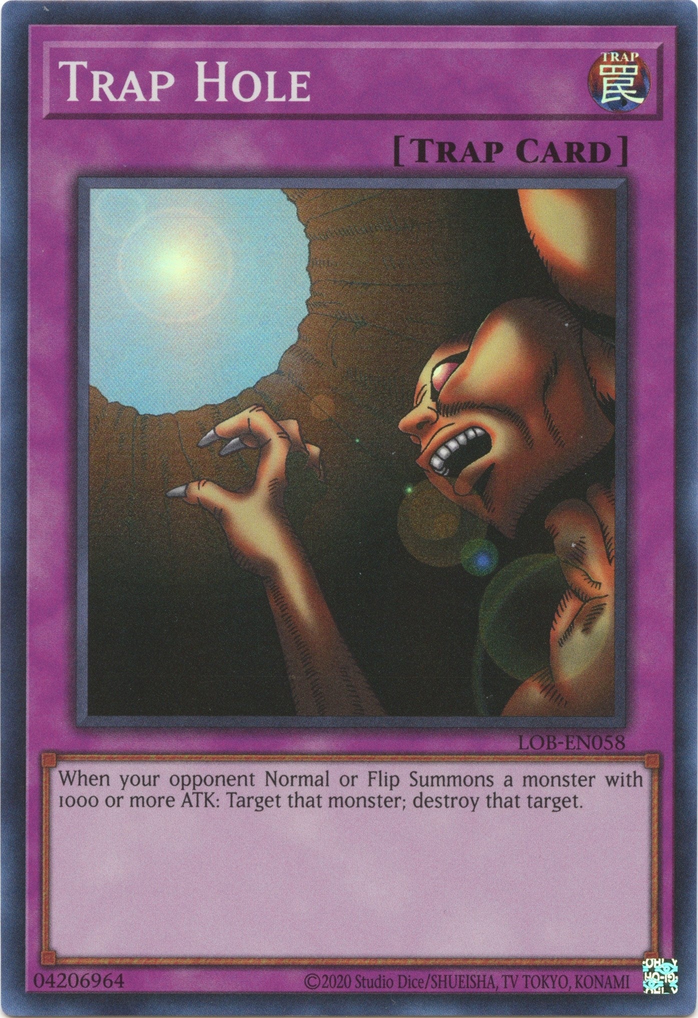 Image for Trap Hole (Legend of Blue Eyes White Dragon (25th Anniversary Edition)) (LOB-EN058) - YuGiOh