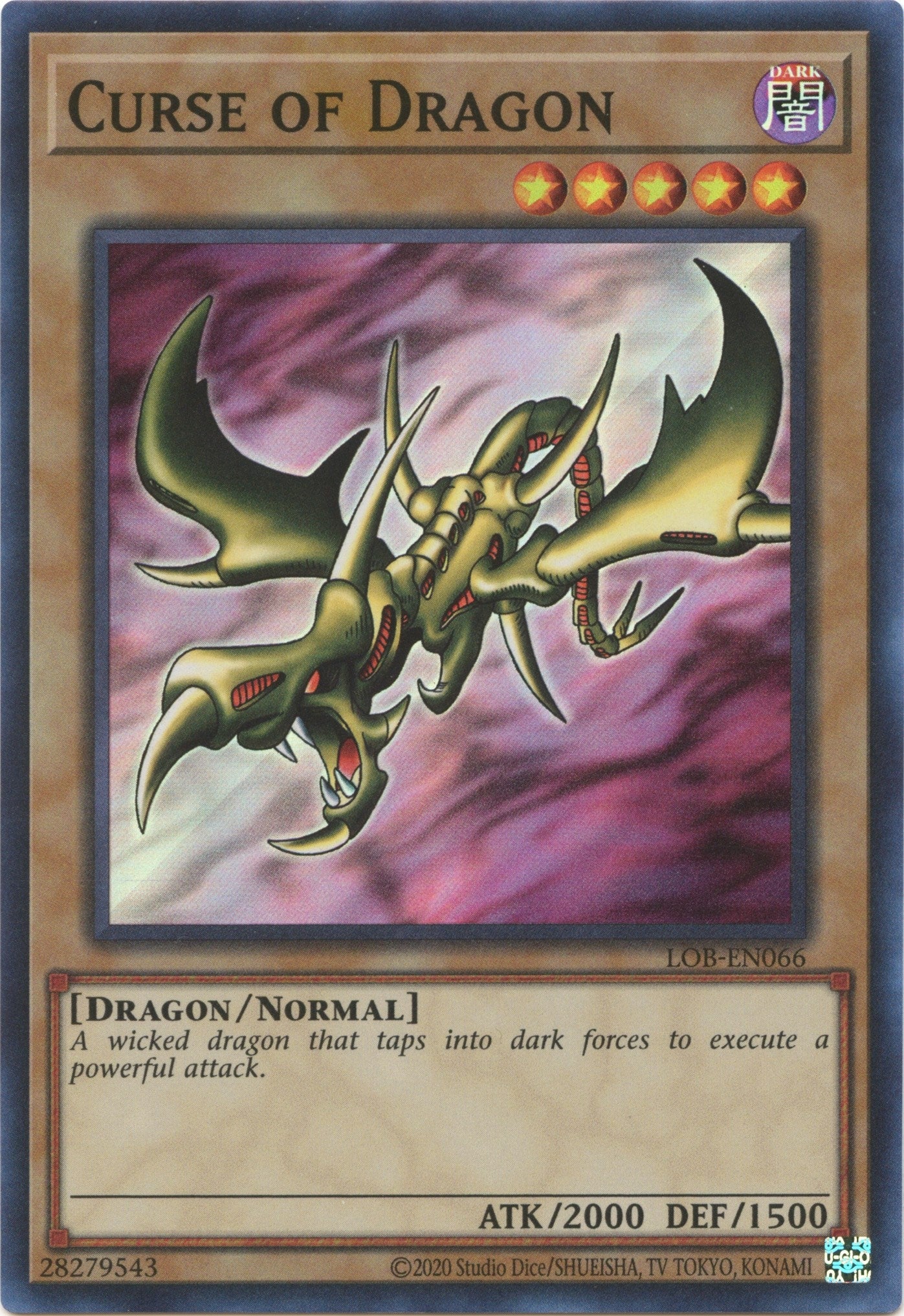 Image for Curse of Dragon (Legend of Blue Eyes White Dragon (25th Anniversary Edition)) (LOB-EN066) - YuGiOh