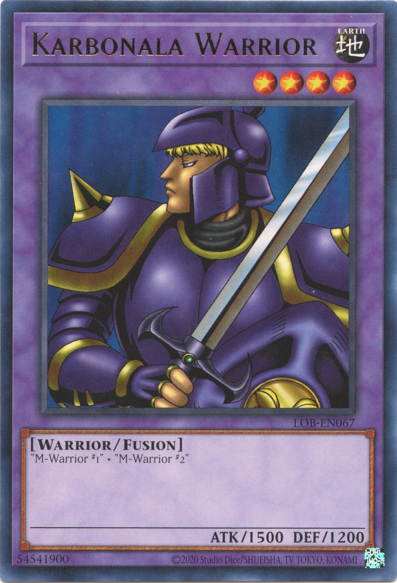 Image for Karbonala Warrior (Legend of Blue Eyes White Dragon (25th Anniversary Edition)) (LOB-EN067) - YuGiOh