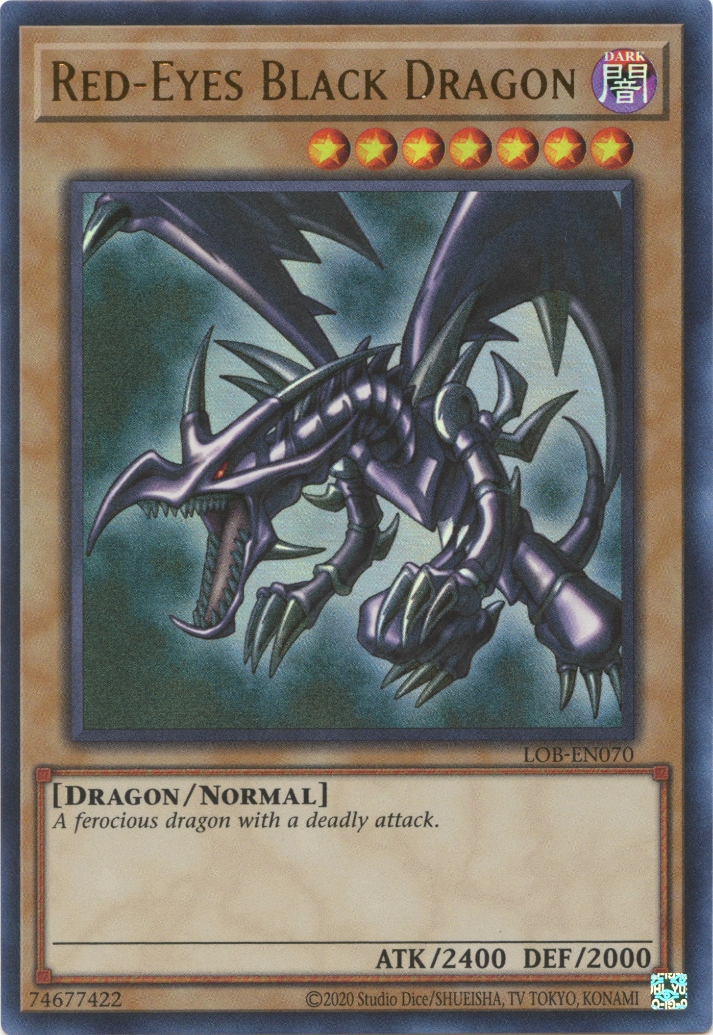 Image for Red-Eyes Black Dragon (Legend of Blue Eyes White Dragon (25th Anniversary Edition)) (LOB-EN070) - YuGiOh