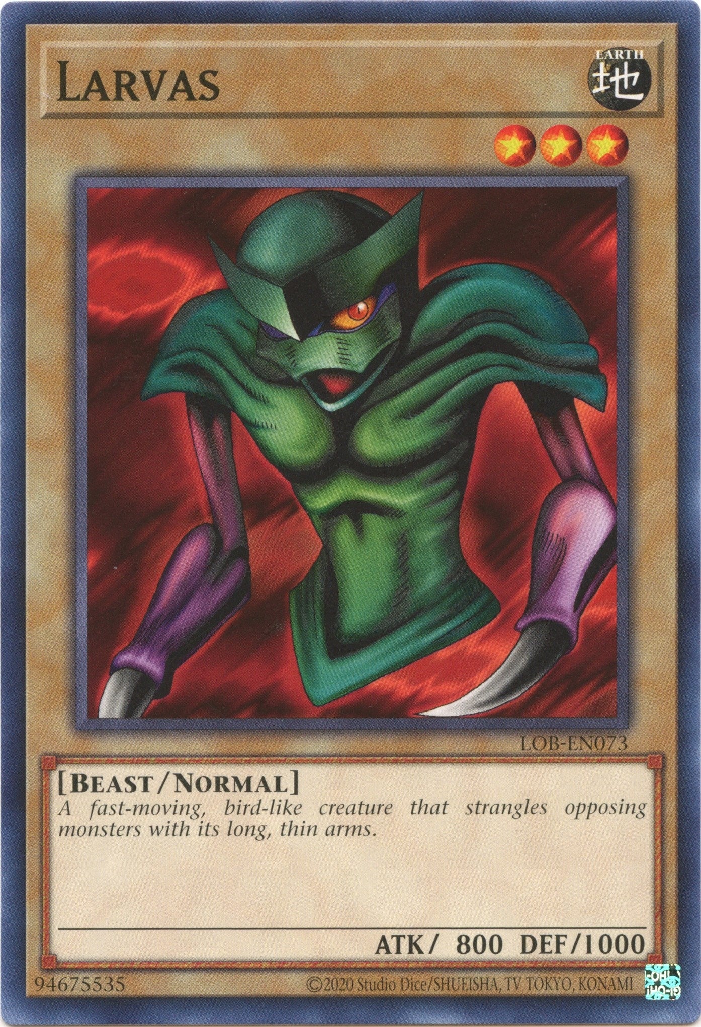Image for Larvas (Legend of Blue Eyes White Dragon (25th Anniversary Edition)) (LOB-EN073) - YuGiOh