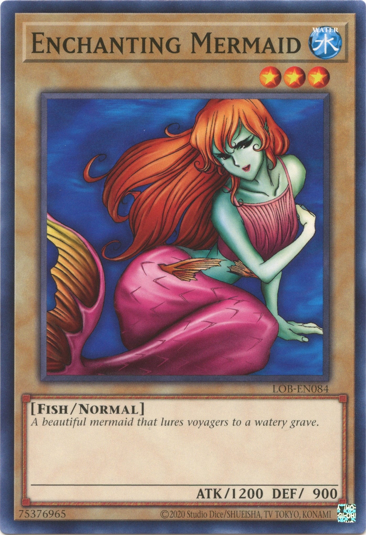 Image for Enchanting Mermaid (Legend of Blue Eyes White Dragon (25th Anniversary Edition)) (LOB-EN084) - YuGiOh