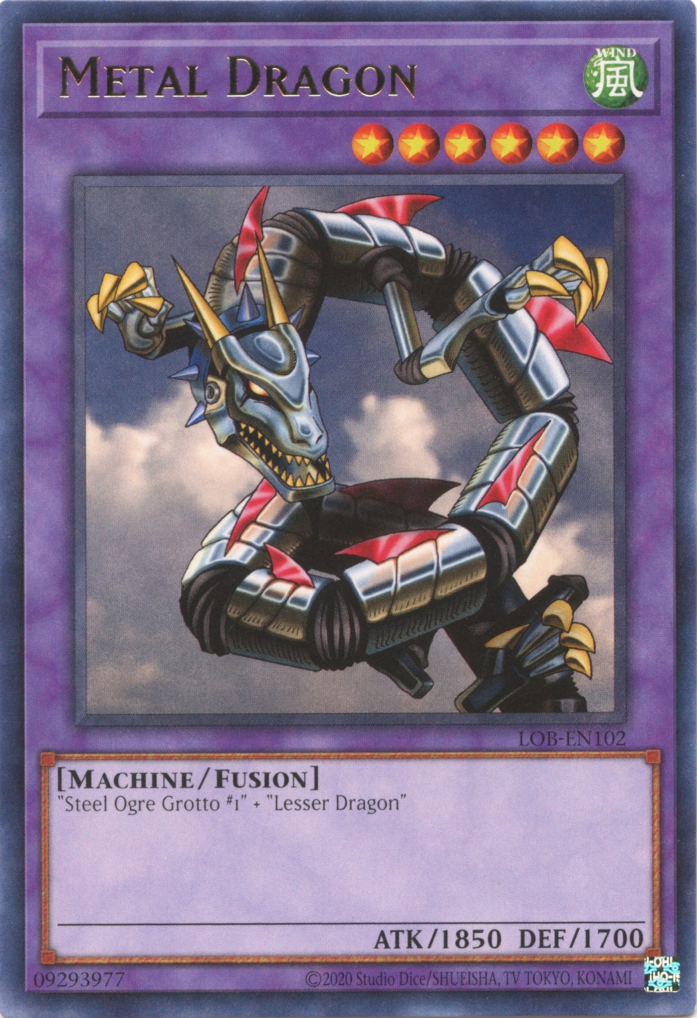 Image for Metal Dragon (Legend of Blue Eyes White Dragon (25th Anniversary Edition)) (LOB-EN102) - YuGiOh