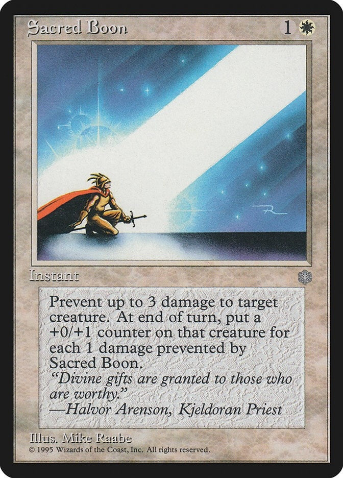 Image for Sacred Boon (Ice Age) - Magic: The Gathering